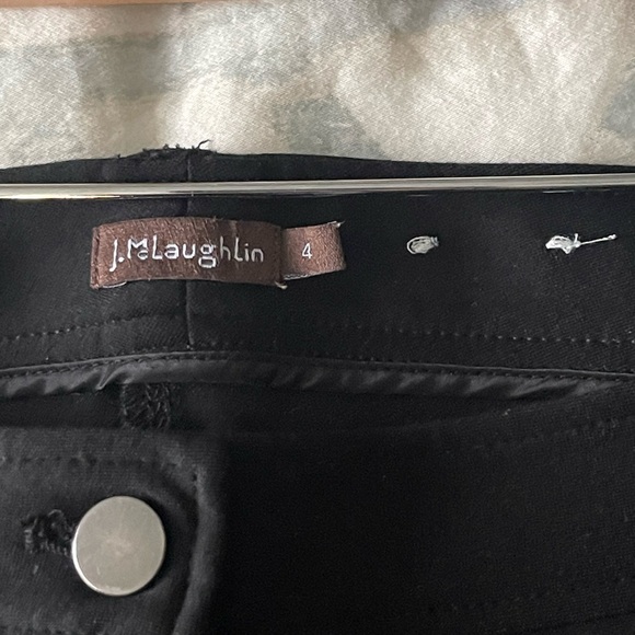 J.McLaughlin Becca Stretch Knit Leggings Black Mid-Rise Ponte Biz Casual 4 - Picture 6 of 9